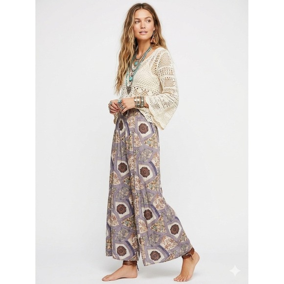 easel Pants - Easel Women Wide Leg Palazzo Pants Large Boho Flowy Pull On Hippie‎ Festival